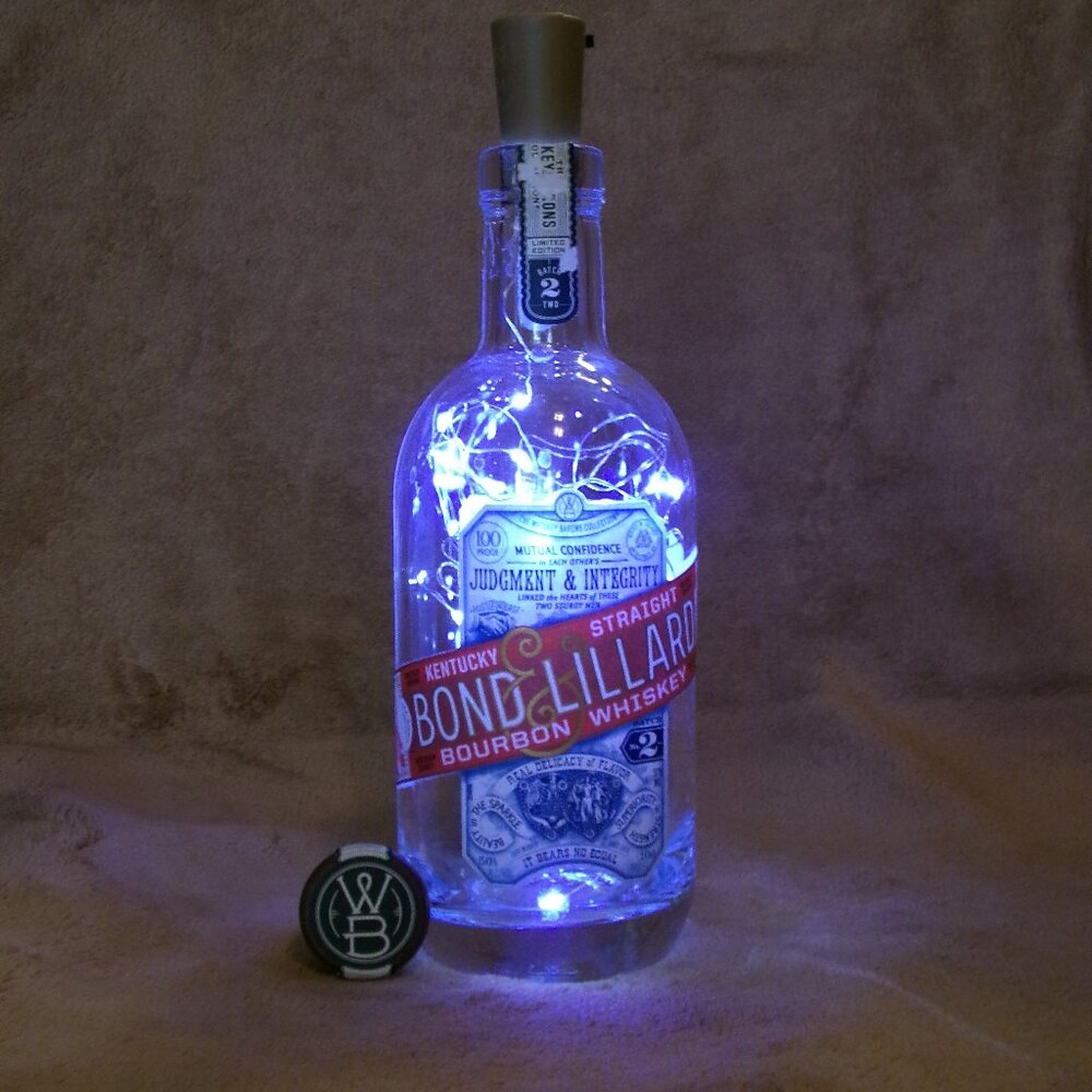 Bond & Lillard Boubon Whiskey Bottle w/lights